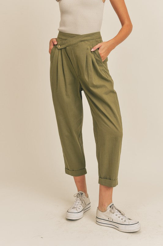 Olive PaperBag Pant